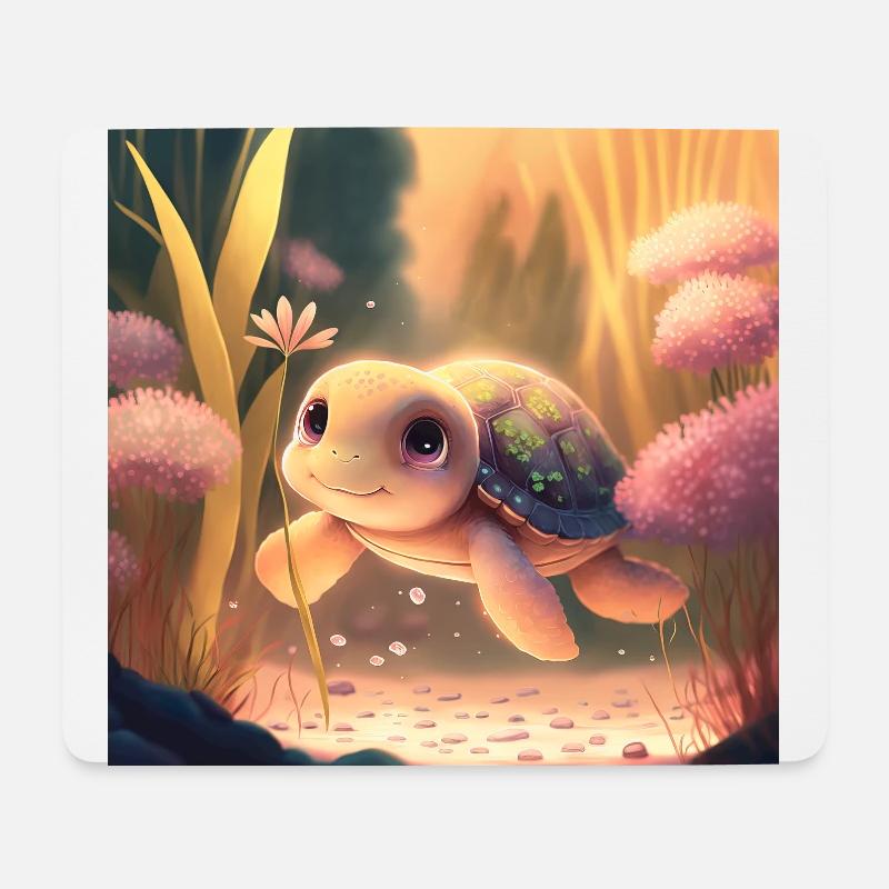 baby turtle - Mouse Pad (horizontal) - white