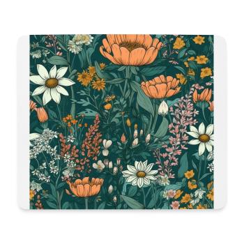 Floral Pattern Floral Blossom Pattern Flower Gift - Mouse Pad (horizontal) - white - Front
