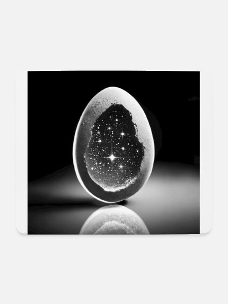 Universum In Einem Ei - Mousepad (Querformat) - Weiß