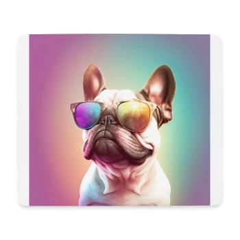 french bulldog - Mousepad (Querformat) - Weiß - Vorne