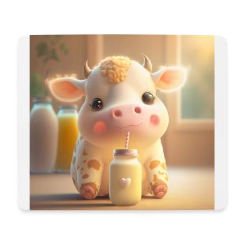 Baby Cow - Mouse Pad (horizontal) - white - Front