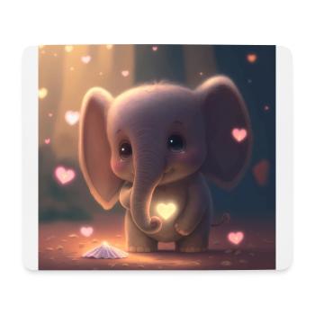baby elephant - Mousepad (Querformat) - Weiß - Vorne