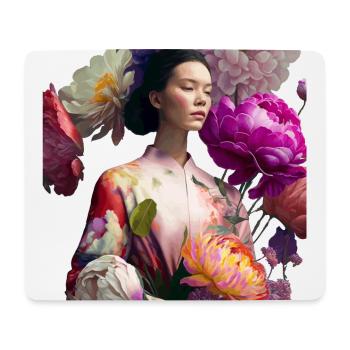 Geisha in Kimono Gift - Mouse Pad (horizontal) - white - Front