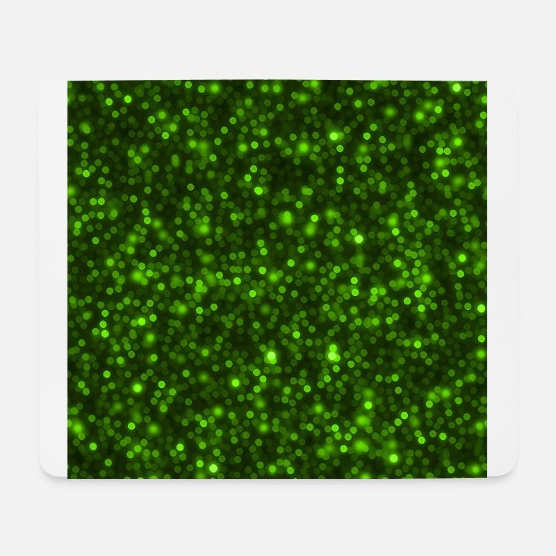 Conception de paillettes vertes pour les étuis de téléphone portable - Tapis de souris (format paysage) - blanc
