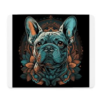 Bouledogue français - Tapis de souris (format paysage) - blanc - Devant