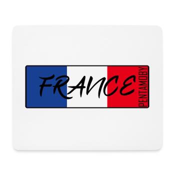 FRANKREICH FRANCE FLAGGE BAND ABZEICHEN - Mousepad (Querformat) - Weiß - Vorne