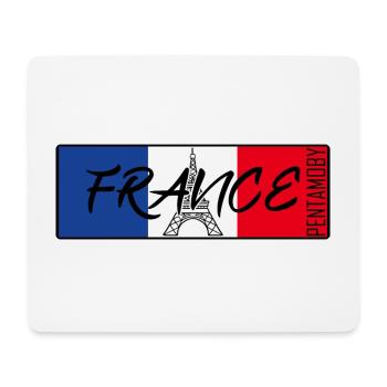 FRANKREICH FRANCE EIFFELTURM FLAGGE BAND ABZEICHEN - Mousepad (Querformat) - Weiß - Vorne