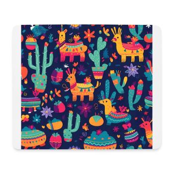 Glückliche mexikanische Cinco de Mayo Lama Pinata - Mousepad (Querformat) - Weiß - Vorne