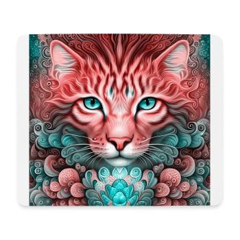 Psychedelischer Katzengeist. - Mousepad (Querformat) - Weiß - Vorne