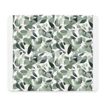 Moderne, simple, festif, aquarelle à l’eucalyptus - Tapis de souris (format paysage) - blanc - Devant