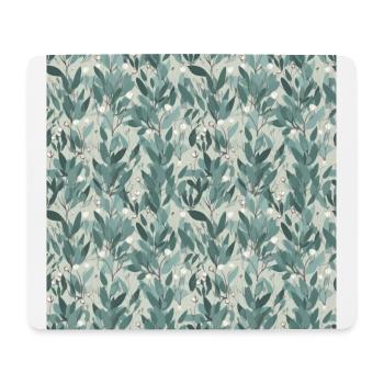 Festive painted eucalyptus with watercolor - Mouse Pad (horizontal) - white - Front