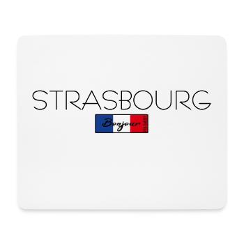 STRASBOURG FRANCE HOLIDAY SUMMER PARTY (b) - Mouse Pad (horizontal) - white - Front