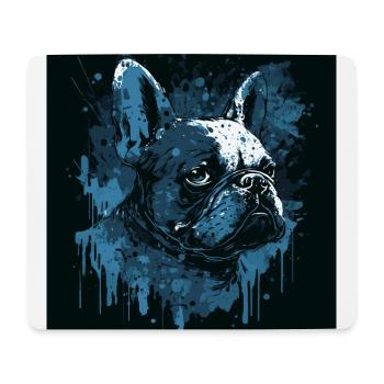 Bouledogue français - Tapis de souris (format paysage) - blanc - Devant