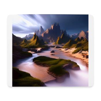 Paysage fantastique cinématographique - Tapis de souris (format paysage) - blanc - Devant