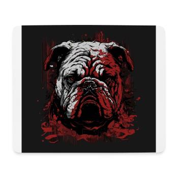 Mürrische Englische Bulldogge - Mousepad (Querformat) - Weiß - Vorne