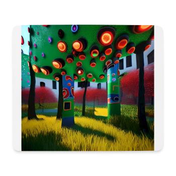 Arbre de couleurs - Tapis de souris (format paysage) - blanc - Devant