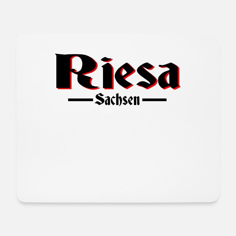 Riesa - Mousepad (Querformat) - Weiß