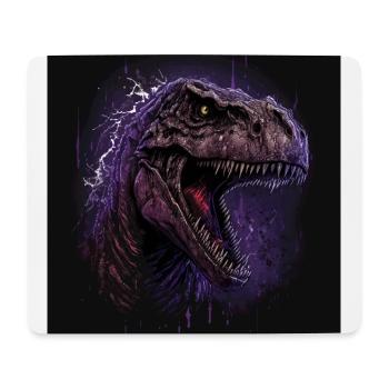 T-Rex schaut böse - Mousepad (Querformat) - Weiß - Vorne