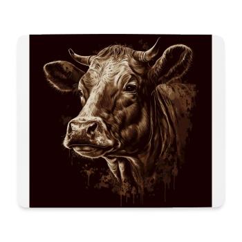 A cow - Mouse Pad (horizontal) - white - Front