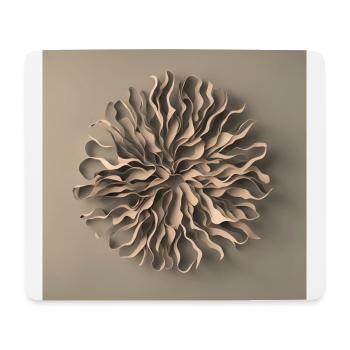 Abstract round pattern/shape, earth-toned - Mouse Pad (horizontal) - white - Front