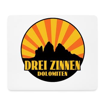 Drei Zinnen Tri Cime di Lavaredo - Mousepad (Querformat) - Weiß - Vorne