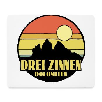Drei Zinnen Dolomiten in Südtirol - Mousepad (Querformat) - Weiß - Vorne
