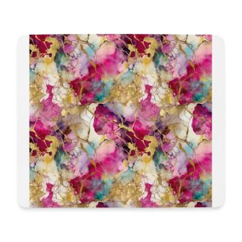 Alcohol Ink Art Ink Art Marbled Colorful - Mouse Pad (horizontal) - white - Front