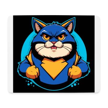Superheld Katze - Mousepad (Querformat) - Weiß - Vorne