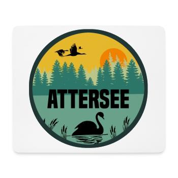 Attersee - Mousepad (Querformat) - Weiß - Vorne