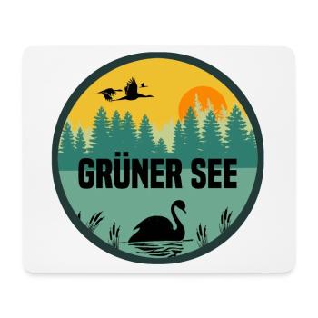 Grüner See - Mousepad (Querformat) - Weiß - Vorne