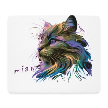 Cat miaw love, cat lovers, miaw, meow - Mouse Pad (horizontal) - white - Front