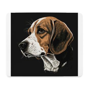Beagle - Mouse Pad (horizontal) - white - Front