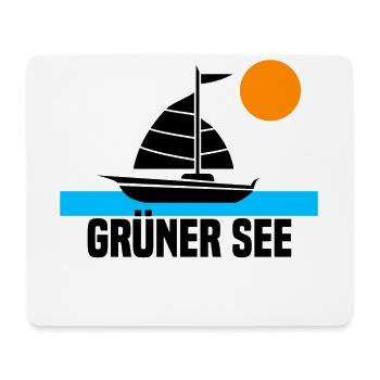 Grüner See - Mousepad (Querformat) - Weiß - Vorne