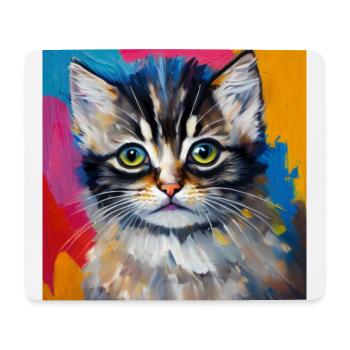 Cute Kitty - Mouse Pad (horizontal) - white - Front