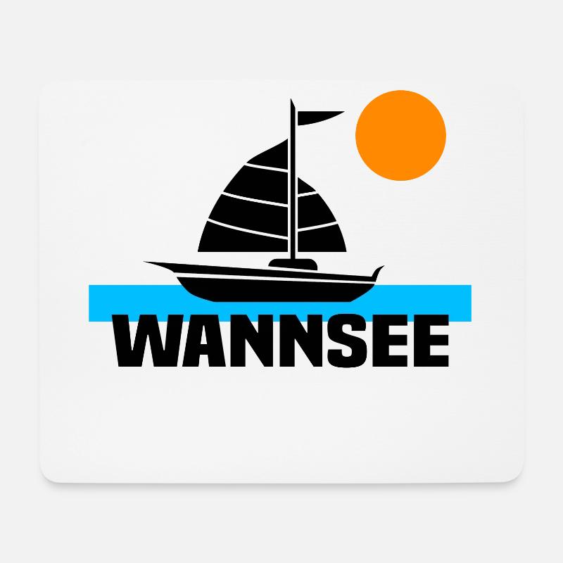 Wannsee - Mousepad (Querformat) - Weiß