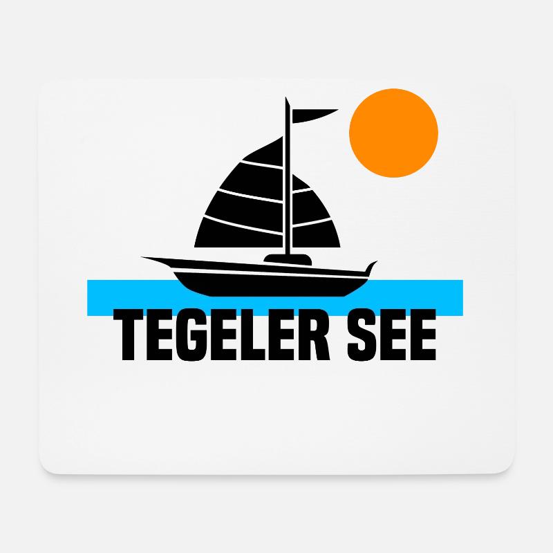 Tegeler See - Mousepad (Querformat) - Weiß