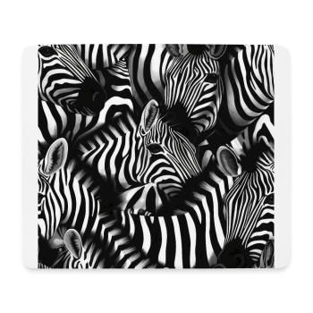 Zèbre motif pattern - Tapis de souris (format paysage) - blanc - Devant