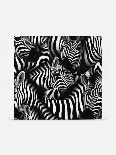 Zebra pattern pattern - Mouse Pad (horizontal) - white