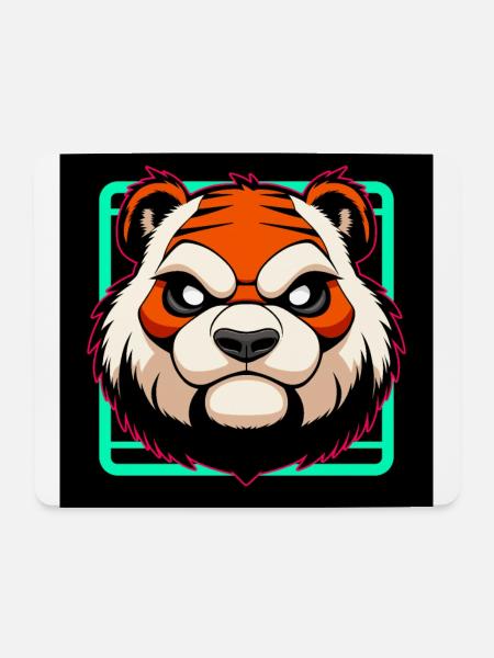 Böser Tiger - Mousepad (Querformat) - Weiß
