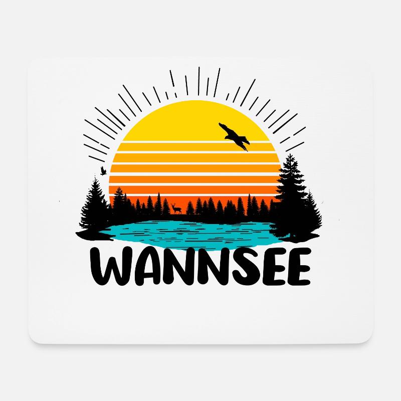 Wannsee - Mousepad (Querformat) - Weiß