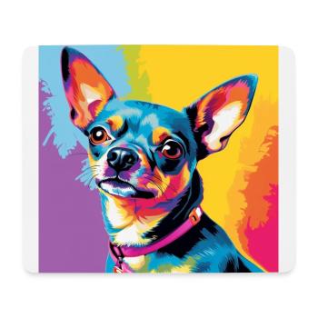 Chihuahua Pop Art - Mousepad (Querformat) - Weiß - Vorne