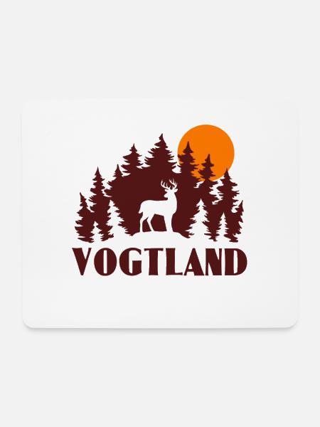 Vogtland - Mousepad (Querformat) - Weiß