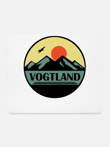Vogtland - Mousepad (Querformat) - Weiß