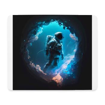 Astronaut im Weltall Artwork - Mousepad (Querformat) - Weiß - Vorne