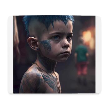 Kinder mit Tattoos Artwork - Mousepad (Querformat) - Weiß - Vorne
