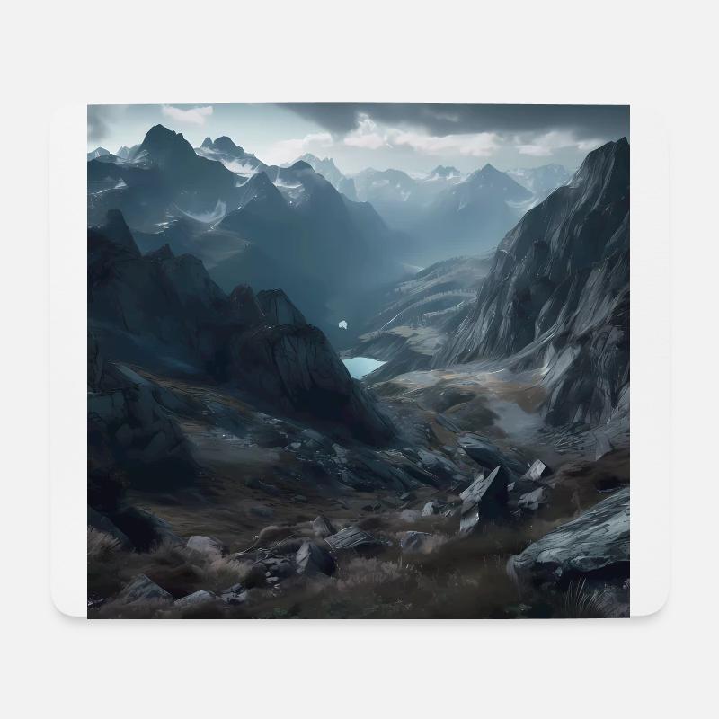 Austrian mountain landscape - Mouse Pad (horizontal) - white