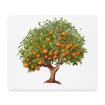 Picturesque orange tree with juicy oranges - Mouse Pad (horizontal) - white - Front