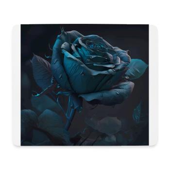 Portrait d’une rose bleue - Tapis de souris (format paysage) - blanc - Devant