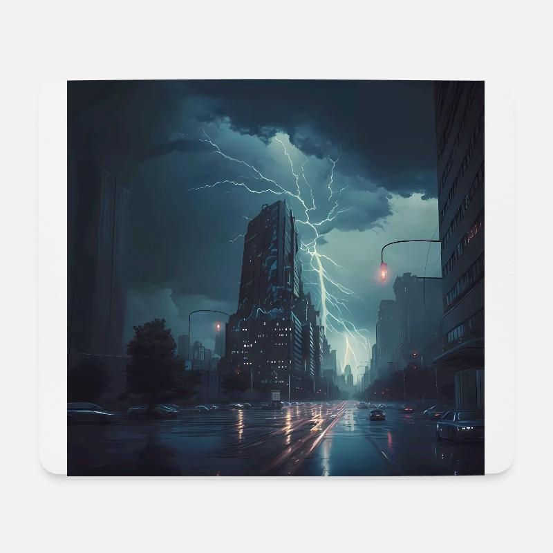 Thunderstorm Storm Poster - Mouse Pad (horizontal) - white