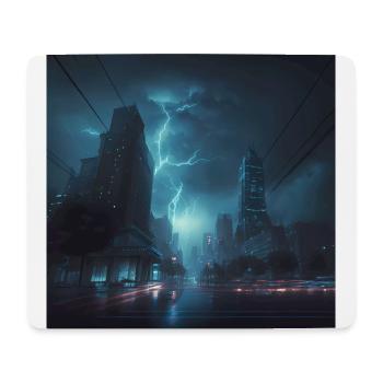Gewitter Storm Artwork Poster - Mousepad (Querformat) - Weiß - Vorne